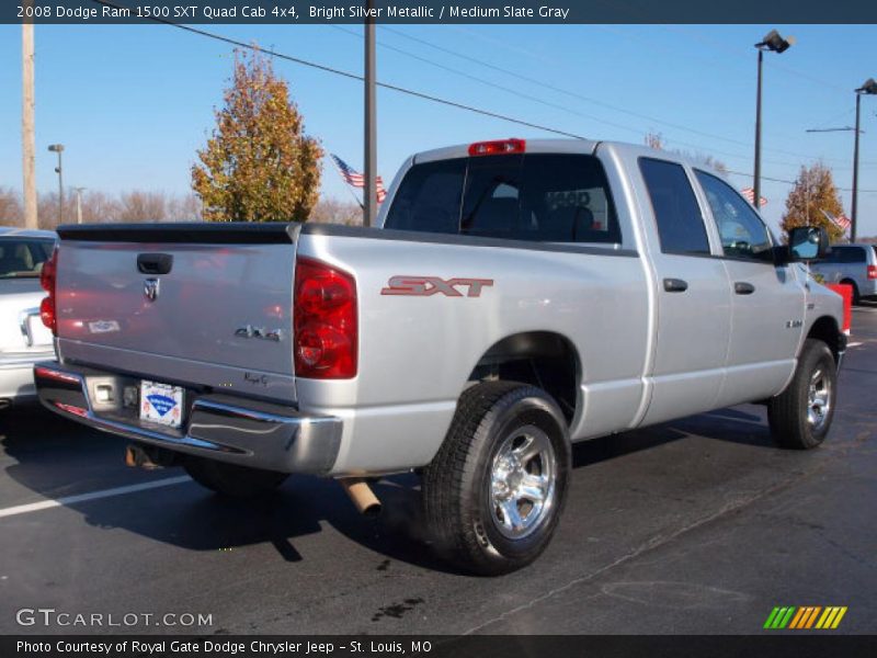 Bright Silver Metallic / Medium Slate Gray 2008 Dodge Ram 1500 SXT Quad Cab 4x4
