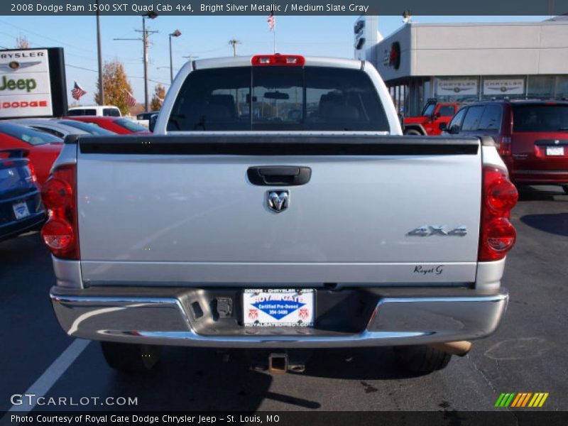 Bright Silver Metallic / Medium Slate Gray 2008 Dodge Ram 1500 SXT Quad Cab 4x4