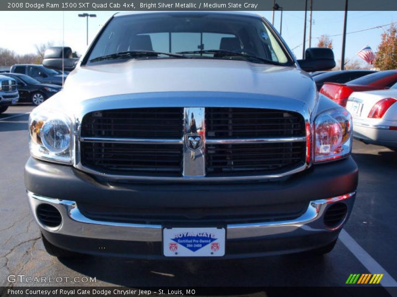 Bright Silver Metallic / Medium Slate Gray 2008 Dodge Ram 1500 SXT Quad Cab 4x4