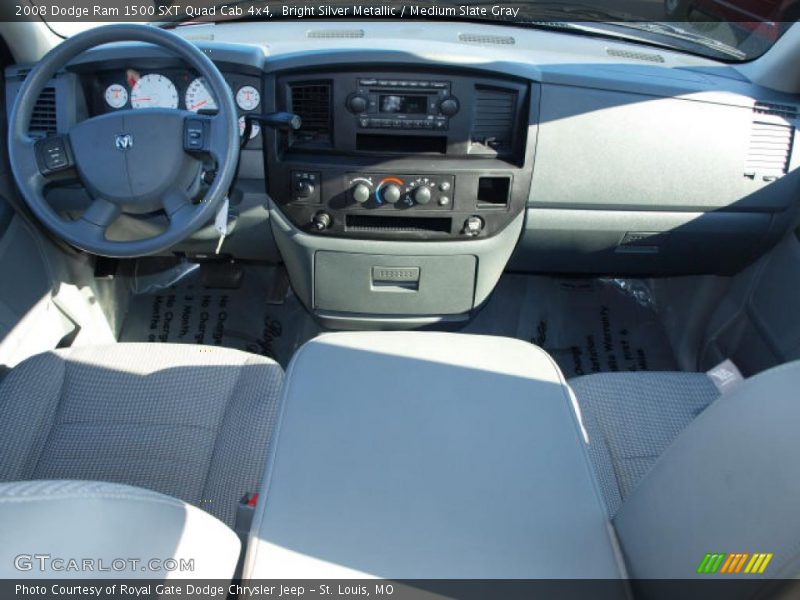 Bright Silver Metallic / Medium Slate Gray 2008 Dodge Ram 1500 SXT Quad Cab 4x4