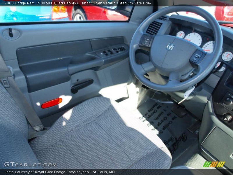 Bright Silver Metallic / Medium Slate Gray 2008 Dodge Ram 1500 SXT Quad Cab 4x4