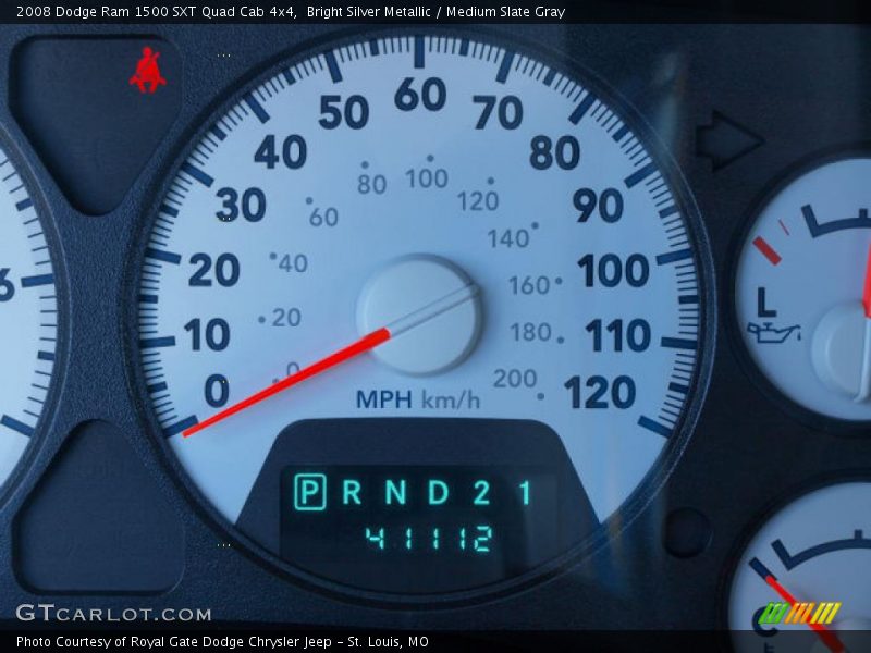 Bright Silver Metallic / Medium Slate Gray 2008 Dodge Ram 1500 SXT Quad Cab 4x4