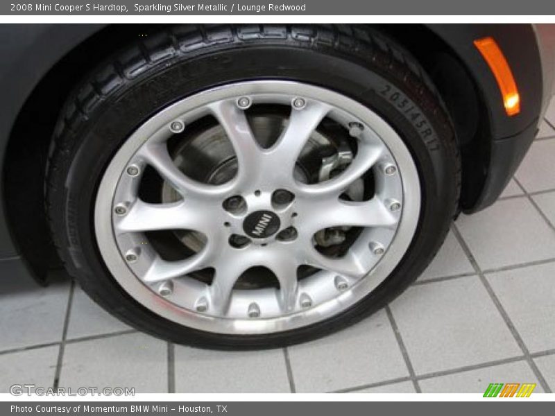 Sparkling Silver Metallic / Lounge Redwood 2008 Mini Cooper S Hardtop