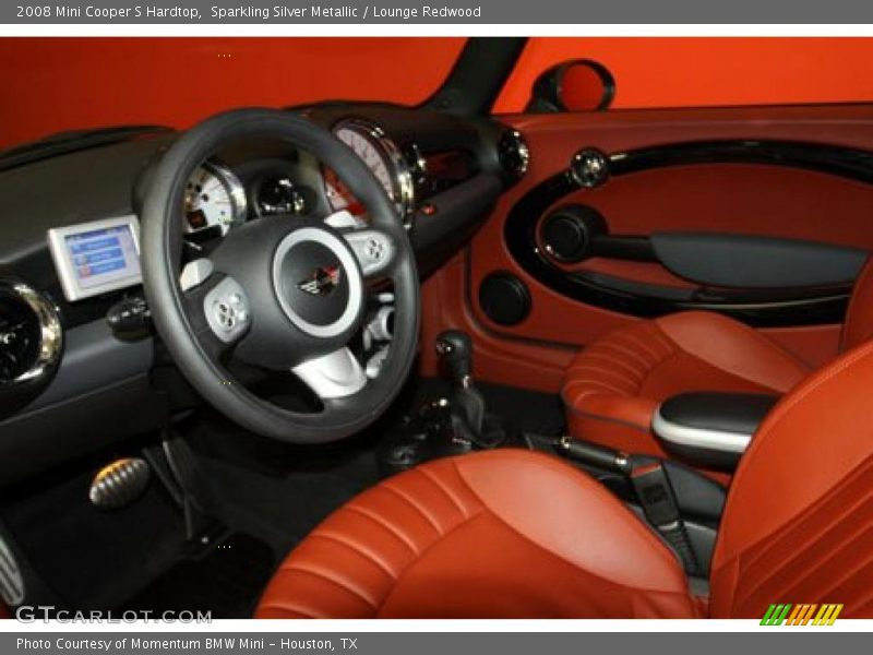 Sparkling Silver Metallic / Lounge Redwood 2008 Mini Cooper S Hardtop
