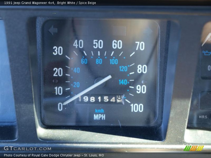 Bright White / Spice Beige 1991 Jeep Grand Wagoneer 4x4