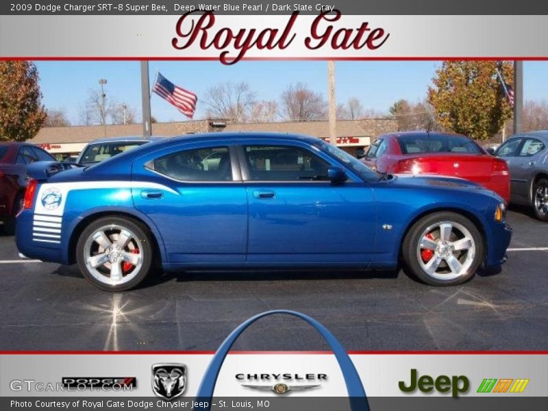 Deep Water Blue Pearl / Dark Slate Gray 2009 Dodge Charger SRT-8 Super Bee