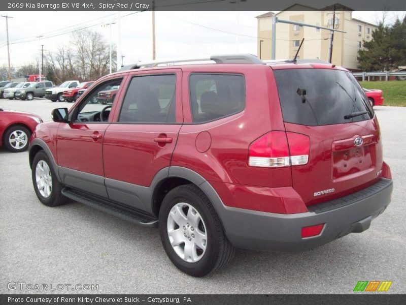 Spicy Red / Gray 2009 Kia Borrego EX V8 4x4