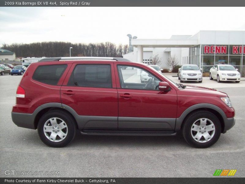 Spicy Red / Gray 2009 Kia Borrego EX V8 4x4