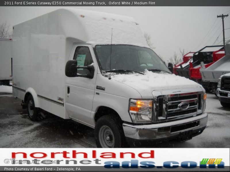 Oxford White / Medium Flint 2011 Ford E Series Cutaway E350 Commercial Moving Truck