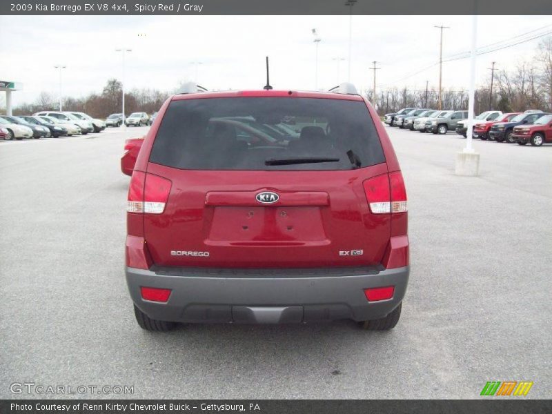 Spicy Red / Gray 2009 Kia Borrego EX V8 4x4
