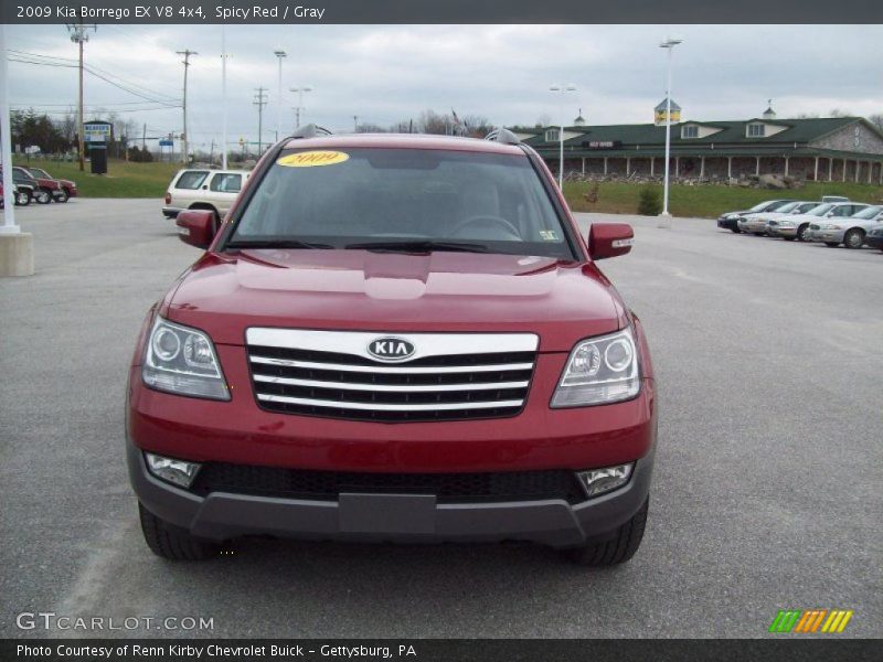 Spicy Red / Gray 2009 Kia Borrego EX V8 4x4