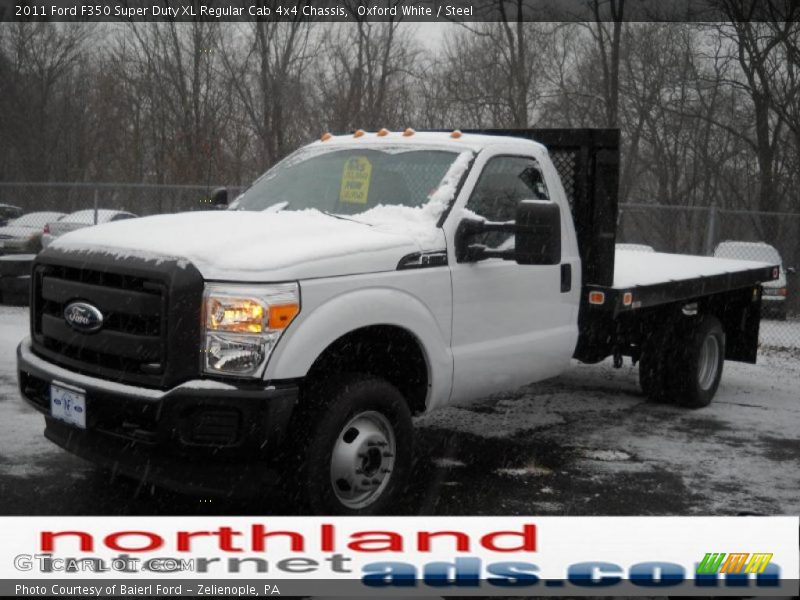 Oxford White / Steel 2011 Ford F350 Super Duty XL Regular Cab 4x4 Chassis
