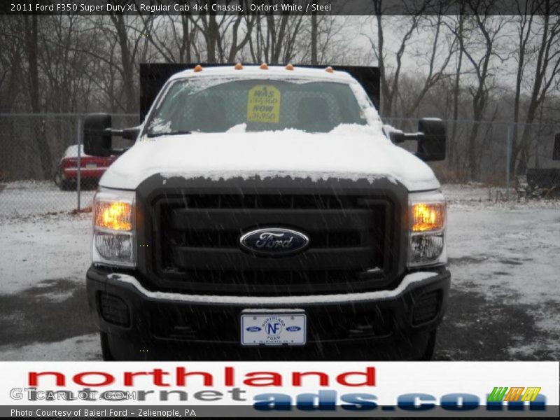 Oxford White / Steel 2011 Ford F350 Super Duty XL Regular Cab 4x4 Chassis