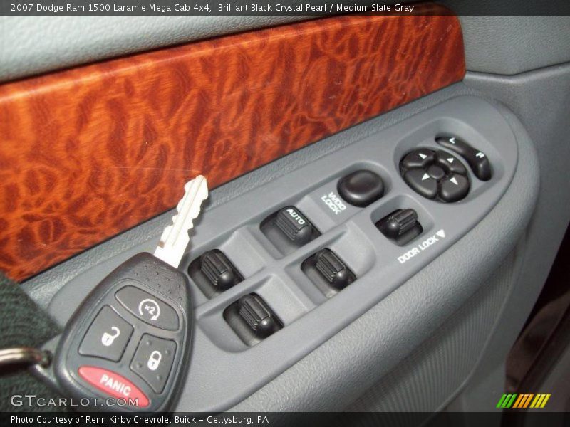 Brilliant Black Crystal Pearl / Medium Slate Gray 2007 Dodge Ram 1500 Laramie Mega Cab 4x4