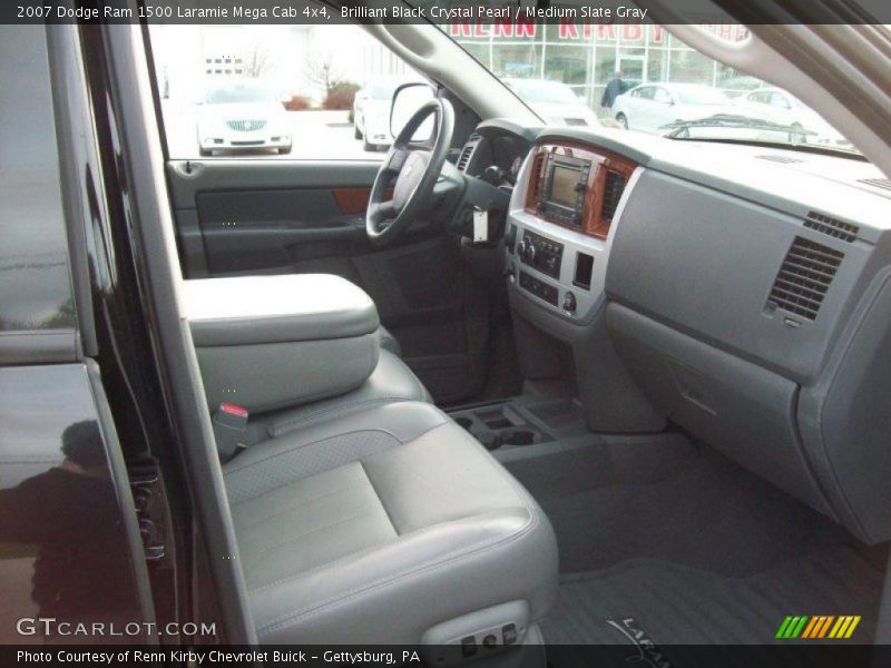 Brilliant Black Crystal Pearl / Medium Slate Gray 2007 Dodge Ram 1500 Laramie Mega Cab 4x4