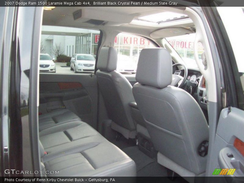 Brilliant Black Crystal Pearl / Medium Slate Gray 2007 Dodge Ram 1500 Laramie Mega Cab 4x4