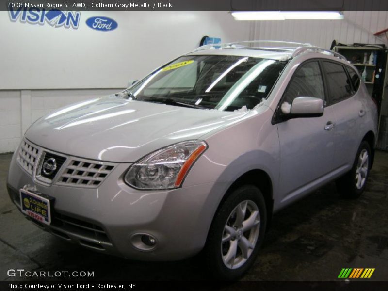 Gotham Gray Metallic / Black 2008 Nissan Rogue SL AWD