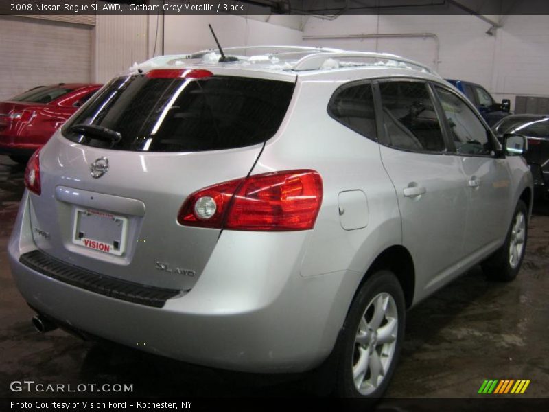 Gotham Gray Metallic / Black 2008 Nissan Rogue SL AWD