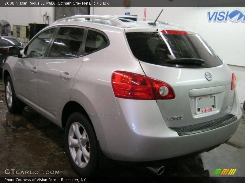 Gotham Gray Metallic / Black 2008 Nissan Rogue SL AWD