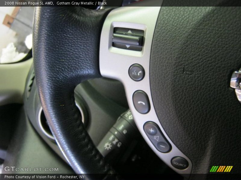 Gotham Gray Metallic / Black 2008 Nissan Rogue SL AWD