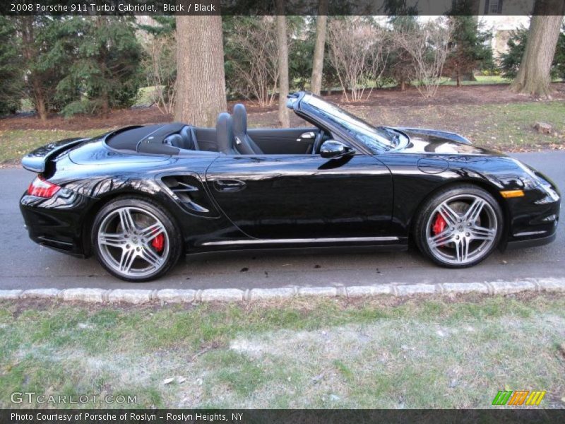 Black / Black 2008 Porsche 911 Turbo Cabriolet