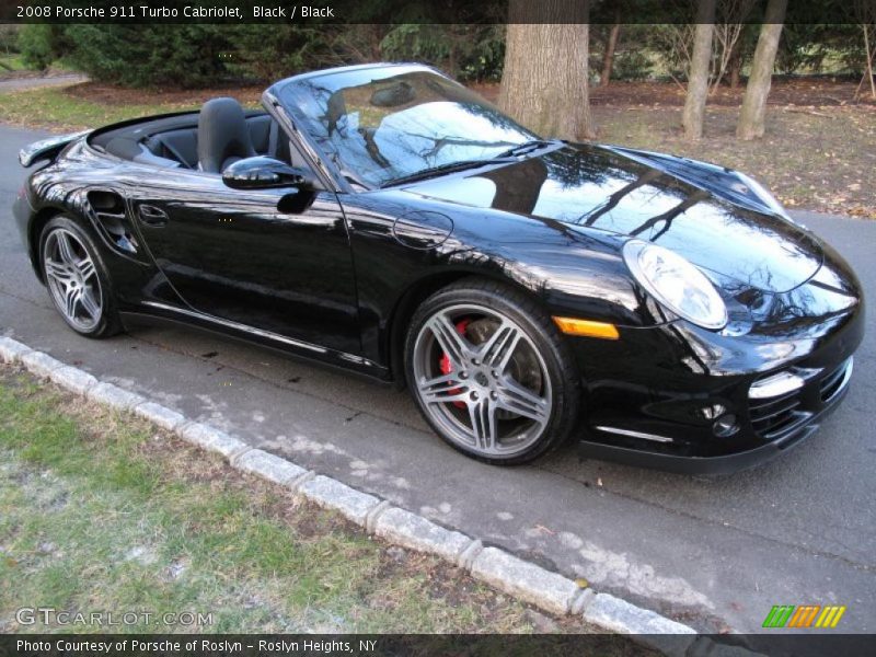 Black / Black 2008 Porsche 911 Turbo Cabriolet