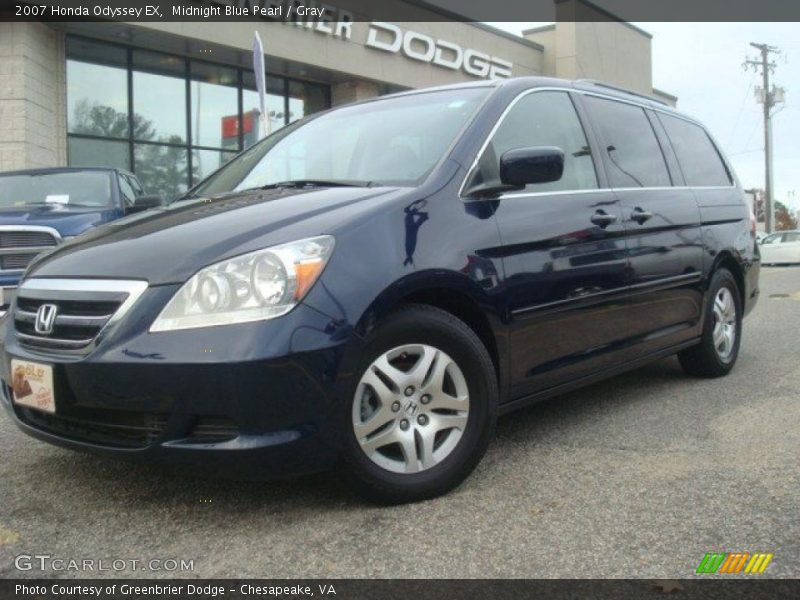 Midnight Blue Pearl / Gray 2007 Honda Odyssey EX