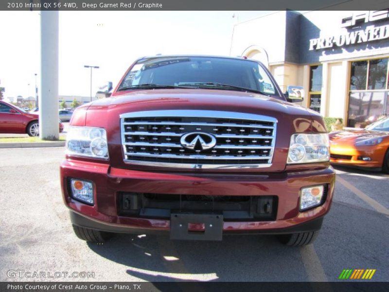 Deep Garnet Red / Graphite 2010 Infiniti QX 56 4WD
