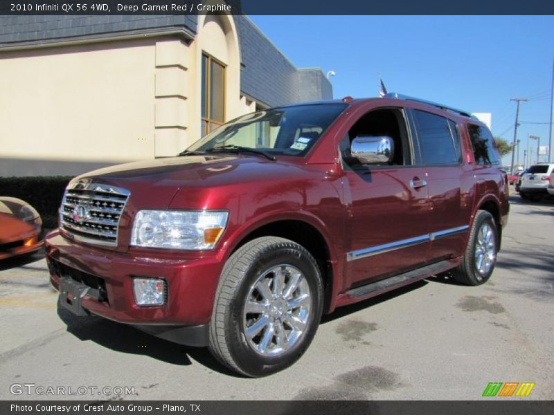Deep Garnet Red / Graphite 2010 Infiniti QX 56 4WD