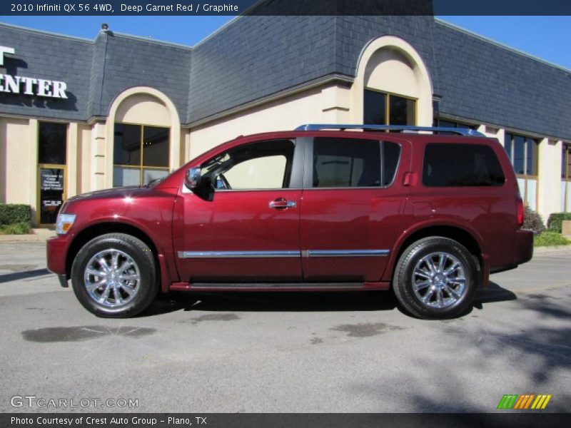 Deep Garnet Red / Graphite 2010 Infiniti QX 56 4WD