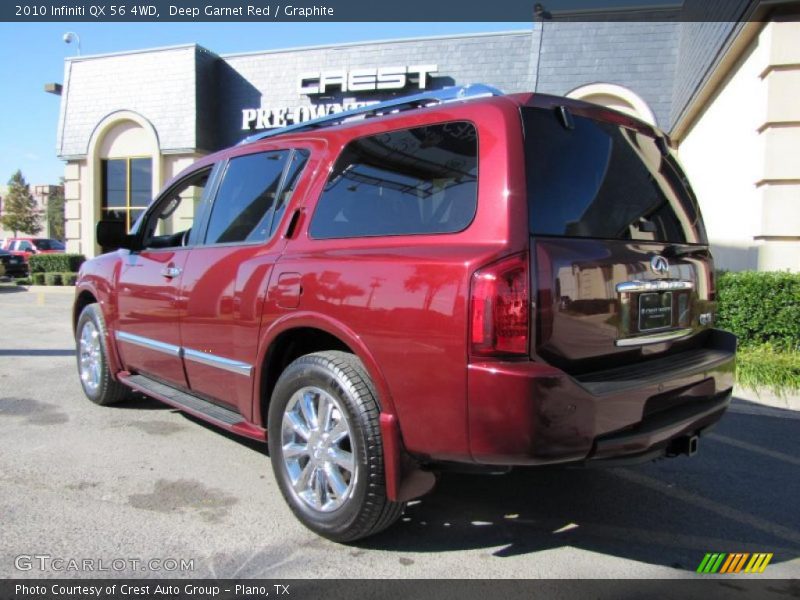 Deep Garnet Red / Graphite 2010 Infiniti QX 56 4WD