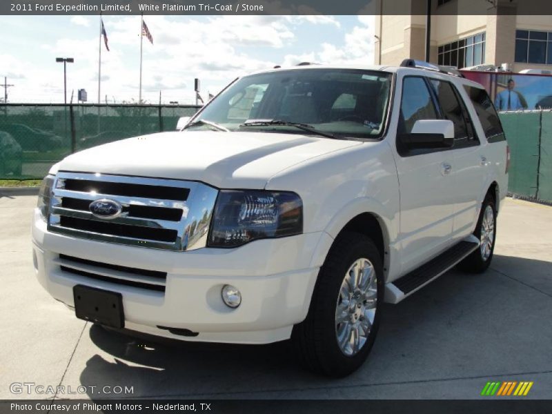 White Platinum Tri-Coat / Stone 2011 Ford Expedition Limited