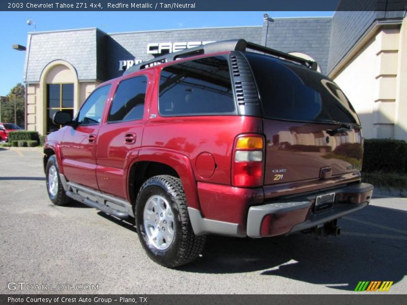 Redfire Metallic / Tan/Neutral 2003 Chevrolet Tahoe Z71 4x4