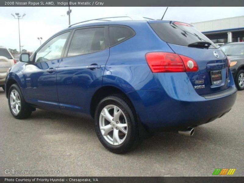 Indigo Blue Metallic / Gray 2008 Nissan Rogue SL AWD
