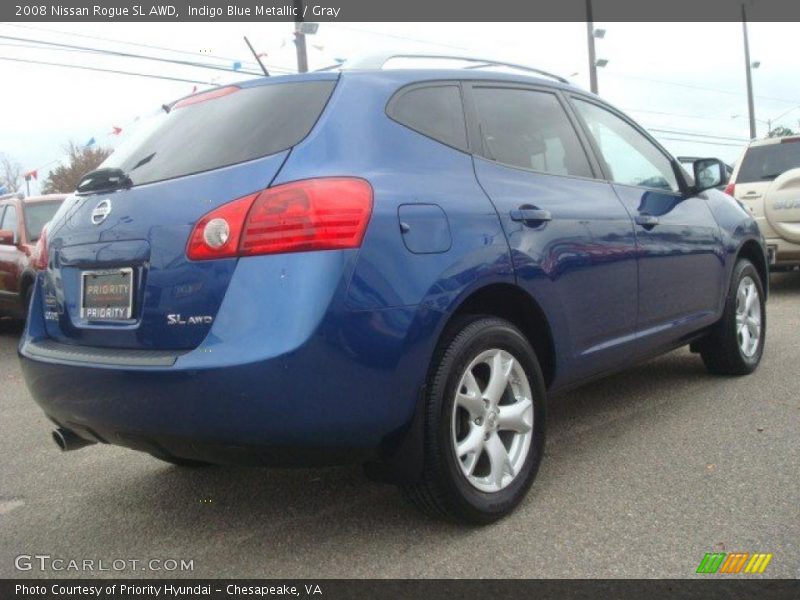 Indigo Blue Metallic / Gray 2008 Nissan Rogue SL AWD