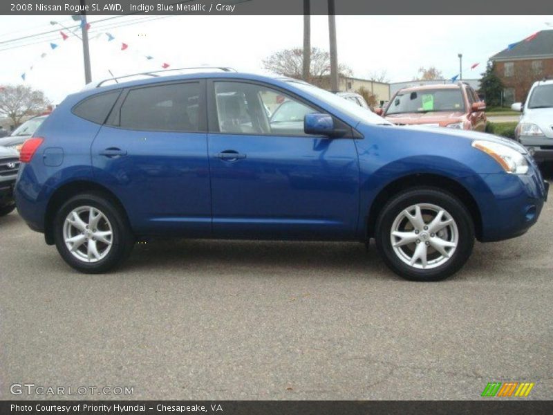 Indigo Blue Metallic / Gray 2008 Nissan Rogue SL AWD