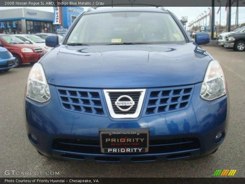 Indigo Blue Metallic / Gray 2008 Nissan Rogue SL AWD