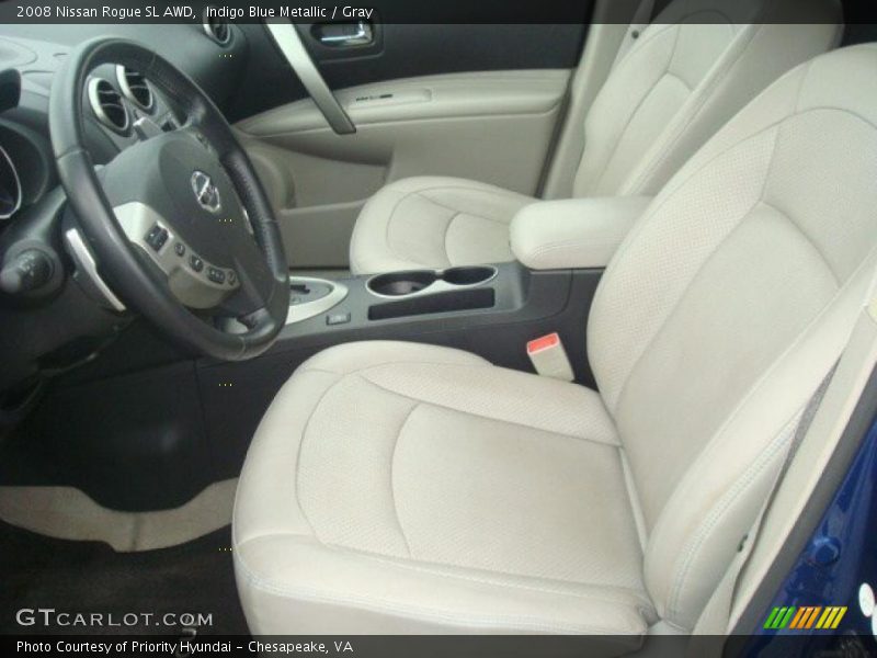 Indigo Blue Metallic / Gray 2008 Nissan Rogue SL AWD