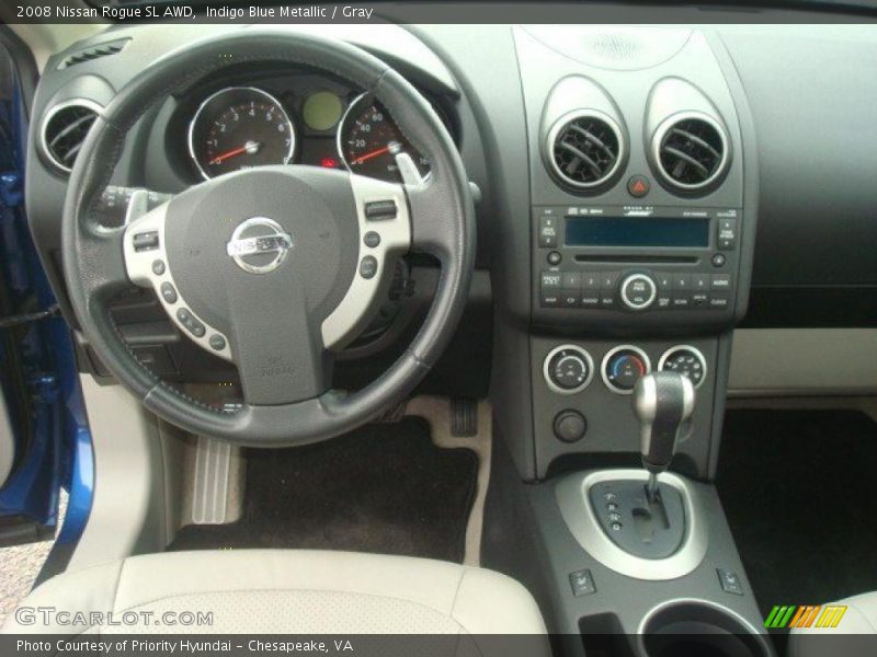 Indigo Blue Metallic / Gray 2008 Nissan Rogue SL AWD