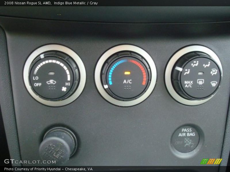 Indigo Blue Metallic / Gray 2008 Nissan Rogue SL AWD