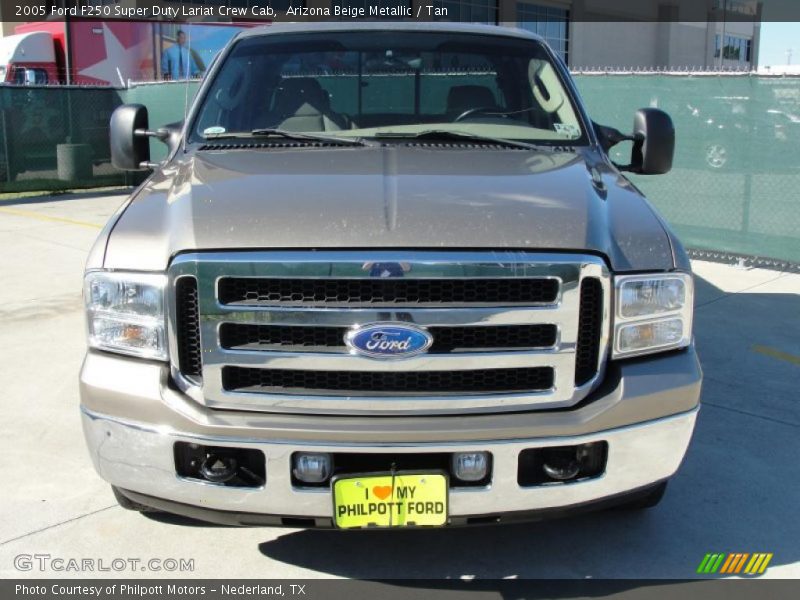 Arizona Beige Metallic / Tan 2005 Ford F250 Super Duty Lariat Crew Cab