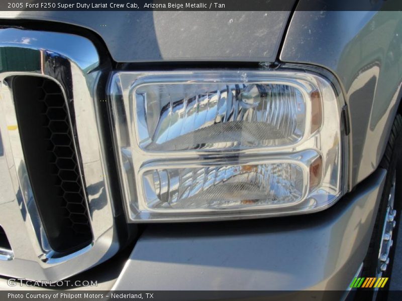 Arizona Beige Metallic / Tan 2005 Ford F250 Super Duty Lariat Crew Cab