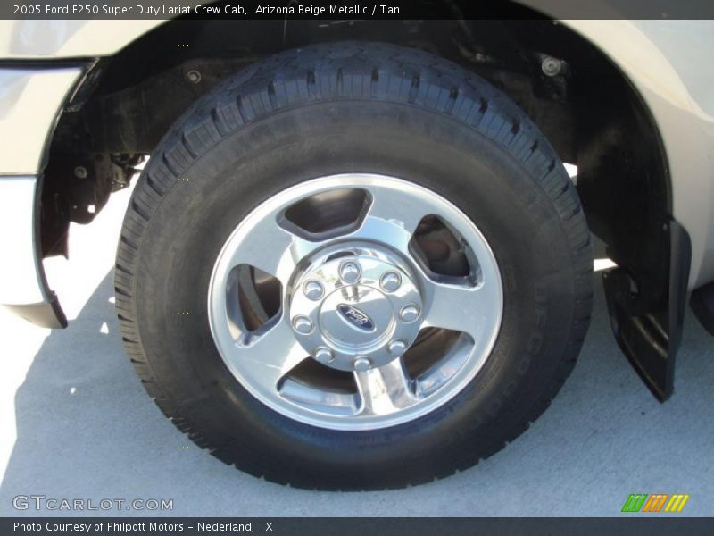 Arizona Beige Metallic / Tan 2005 Ford F250 Super Duty Lariat Crew Cab