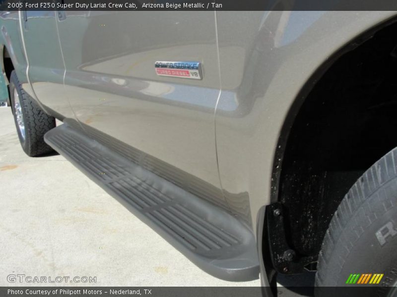 Arizona Beige Metallic / Tan 2005 Ford F250 Super Duty Lariat Crew Cab
