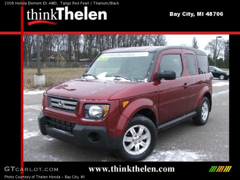 Tango Red Pearl / Titanium/Black 2008 Honda Element EX AWD