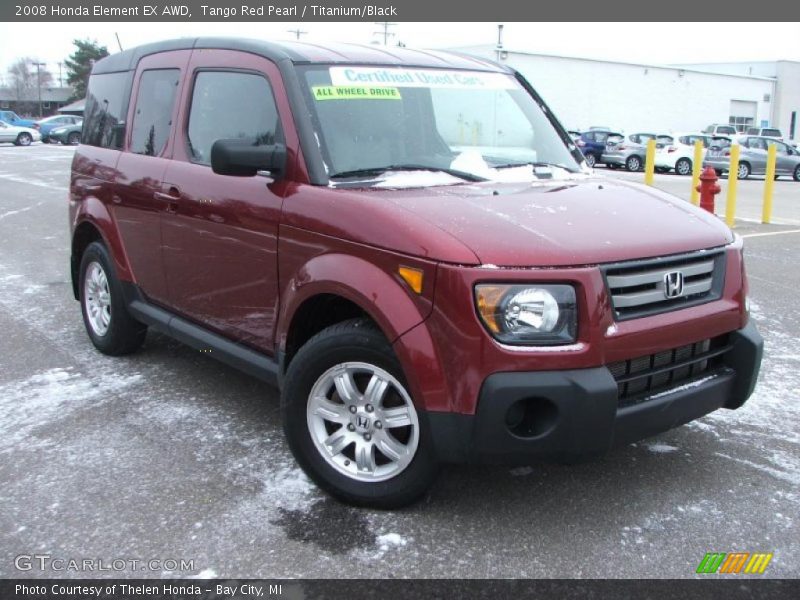 Tango Red Pearl / Titanium/Black 2008 Honda Element EX AWD