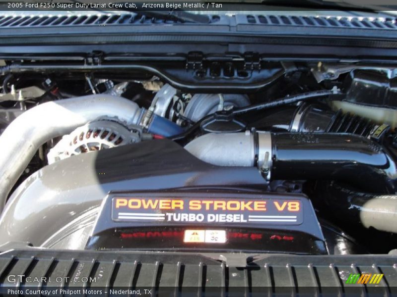 Arizona Beige Metallic / Tan 2005 Ford F250 Super Duty Lariat Crew Cab