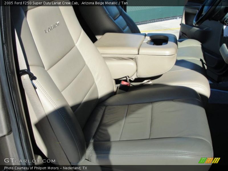 Arizona Beige Metallic / Tan 2005 Ford F250 Super Duty Lariat Crew Cab