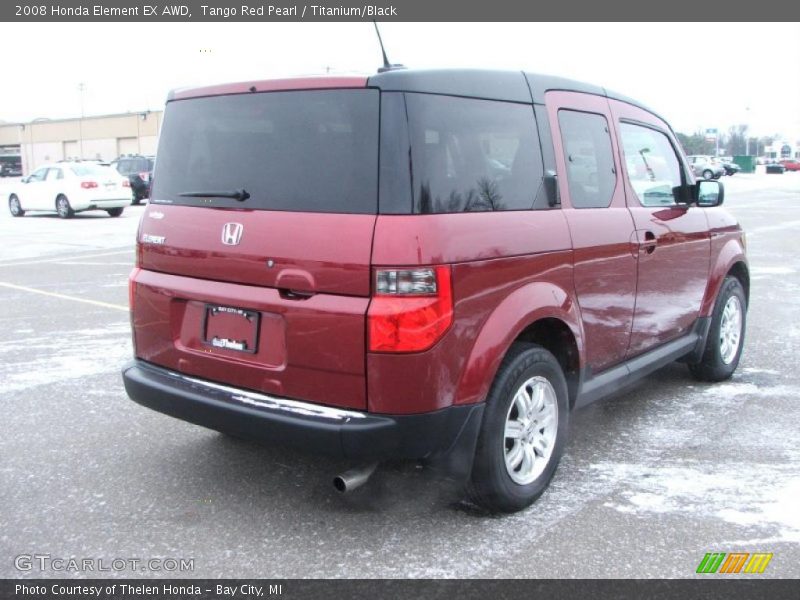 Tango Red Pearl / Titanium/Black 2008 Honda Element EX AWD