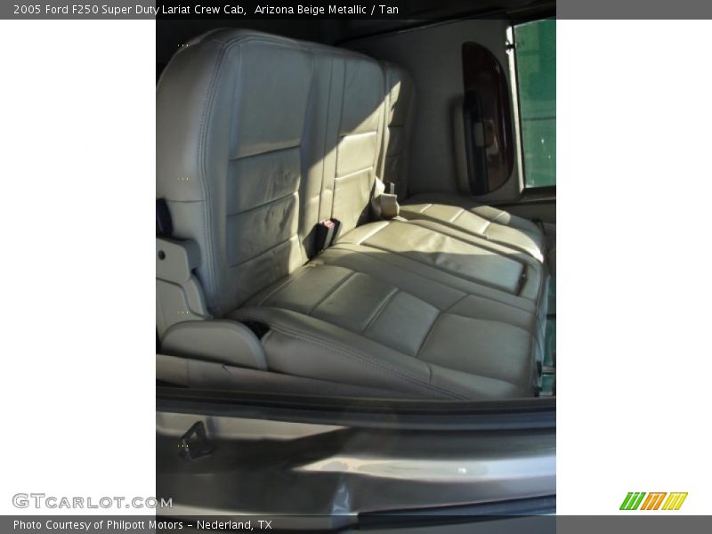 Arizona Beige Metallic / Tan 2005 Ford F250 Super Duty Lariat Crew Cab